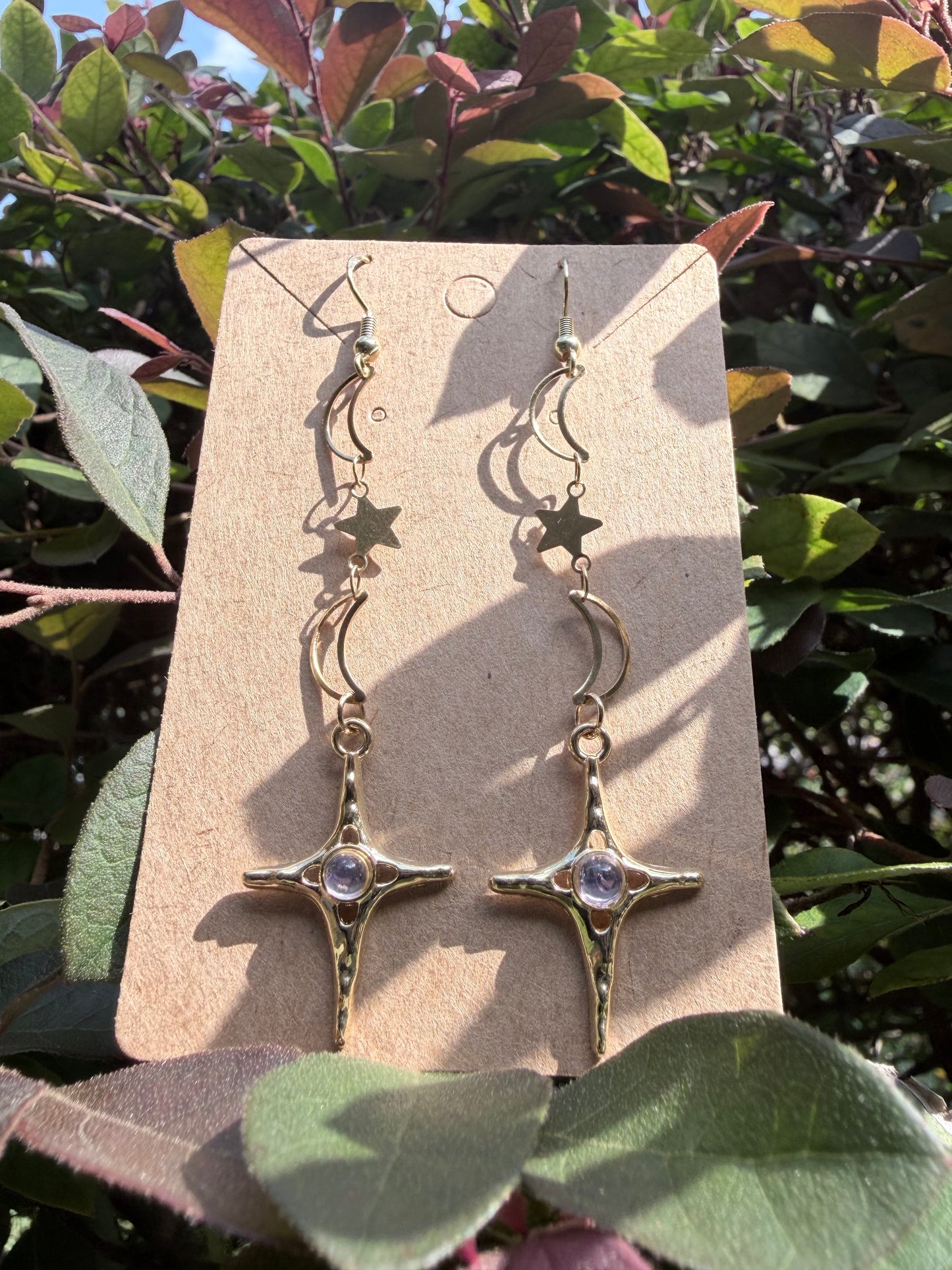 Astral Dreamer Celestial Earrings | 90s Whimsical Goth Moon & Star Jewelry