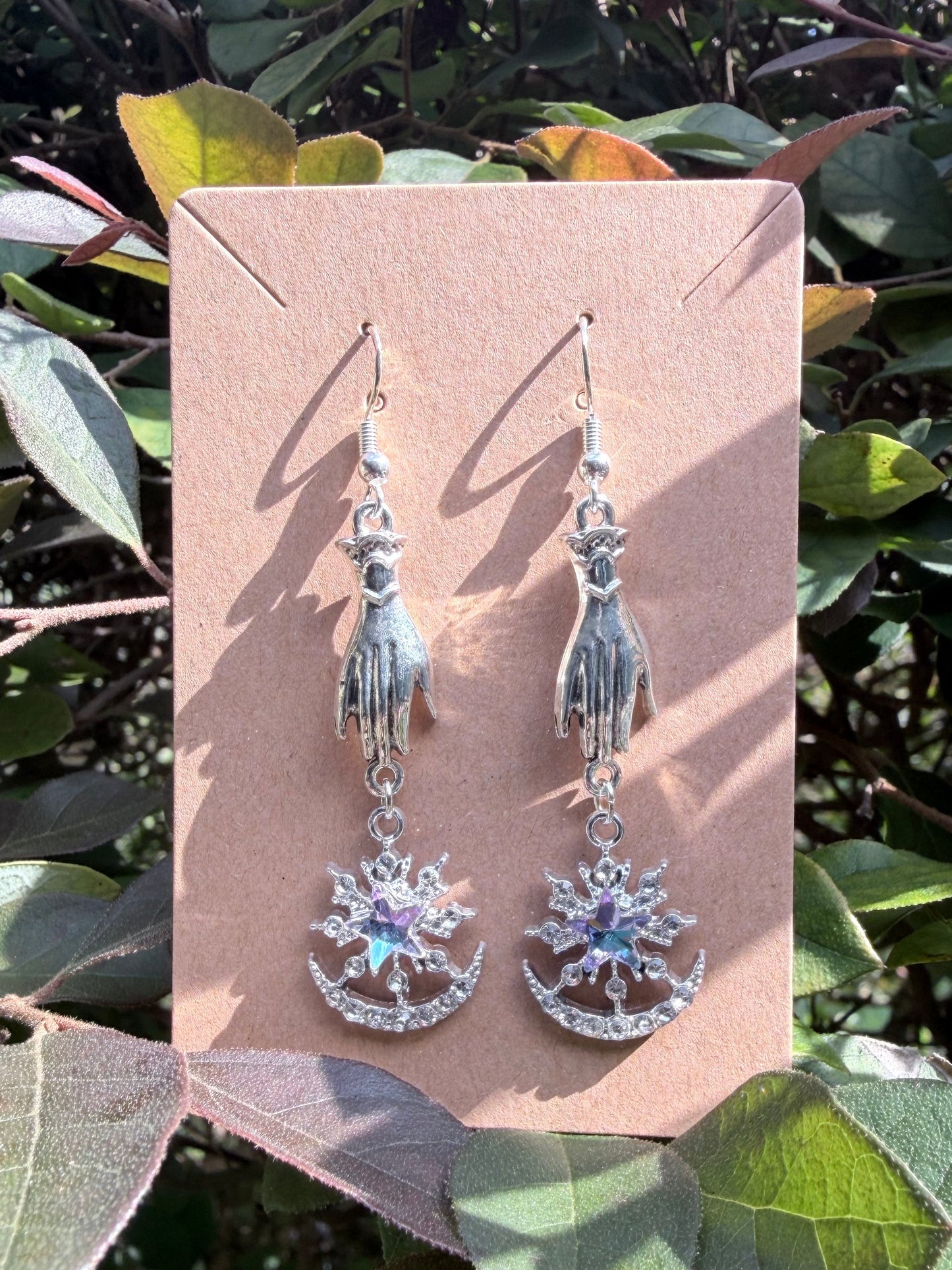 Starbound Wanderer Celestial Earrings | Gothic Moon & Star Jewelry