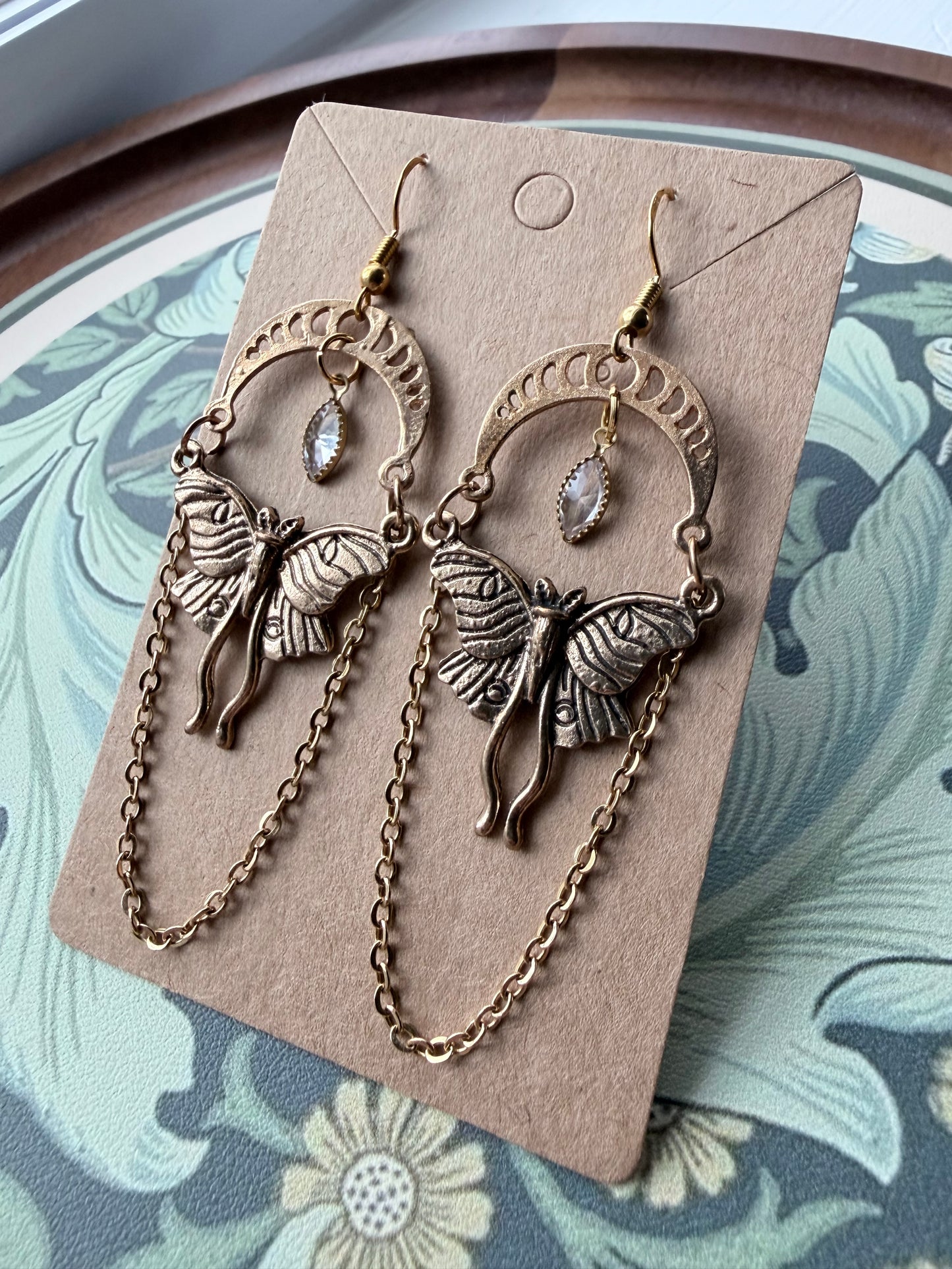 Luna's Heirloom | One-of-a-Kind Antique-Inspired Moth Statement Earrings