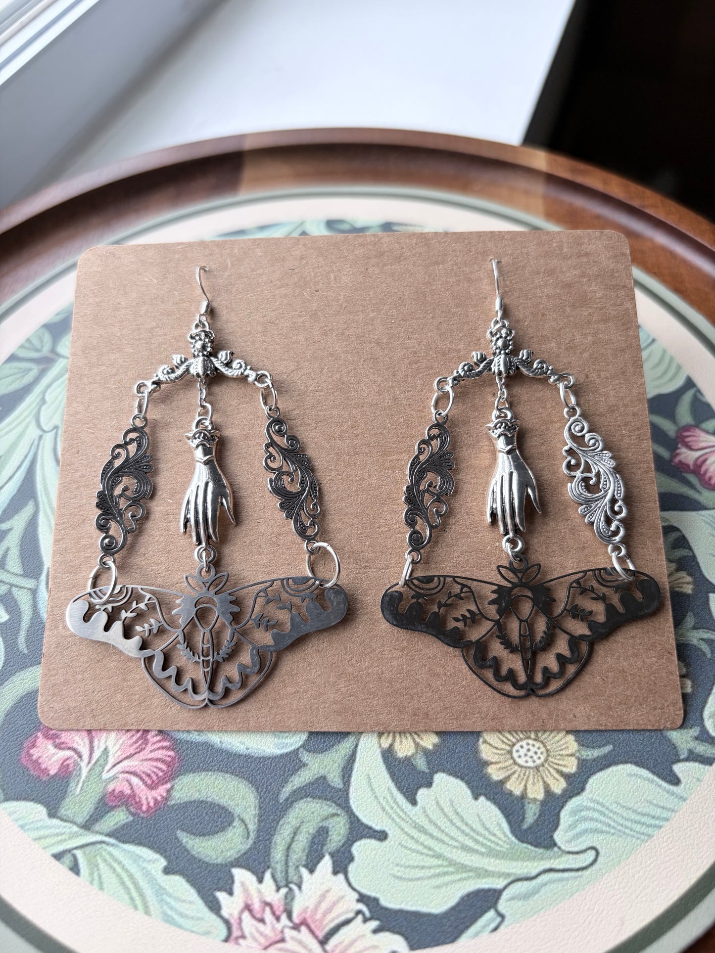 Into the Unknown | One-of-a-Kind Gothic Moth Statement Earrings
