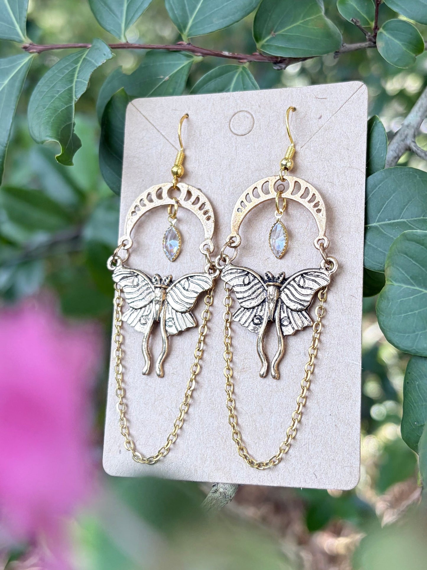 Luna's Heirloom | One-of-a-Kind Antique-Inspired Moth Statement Earrings