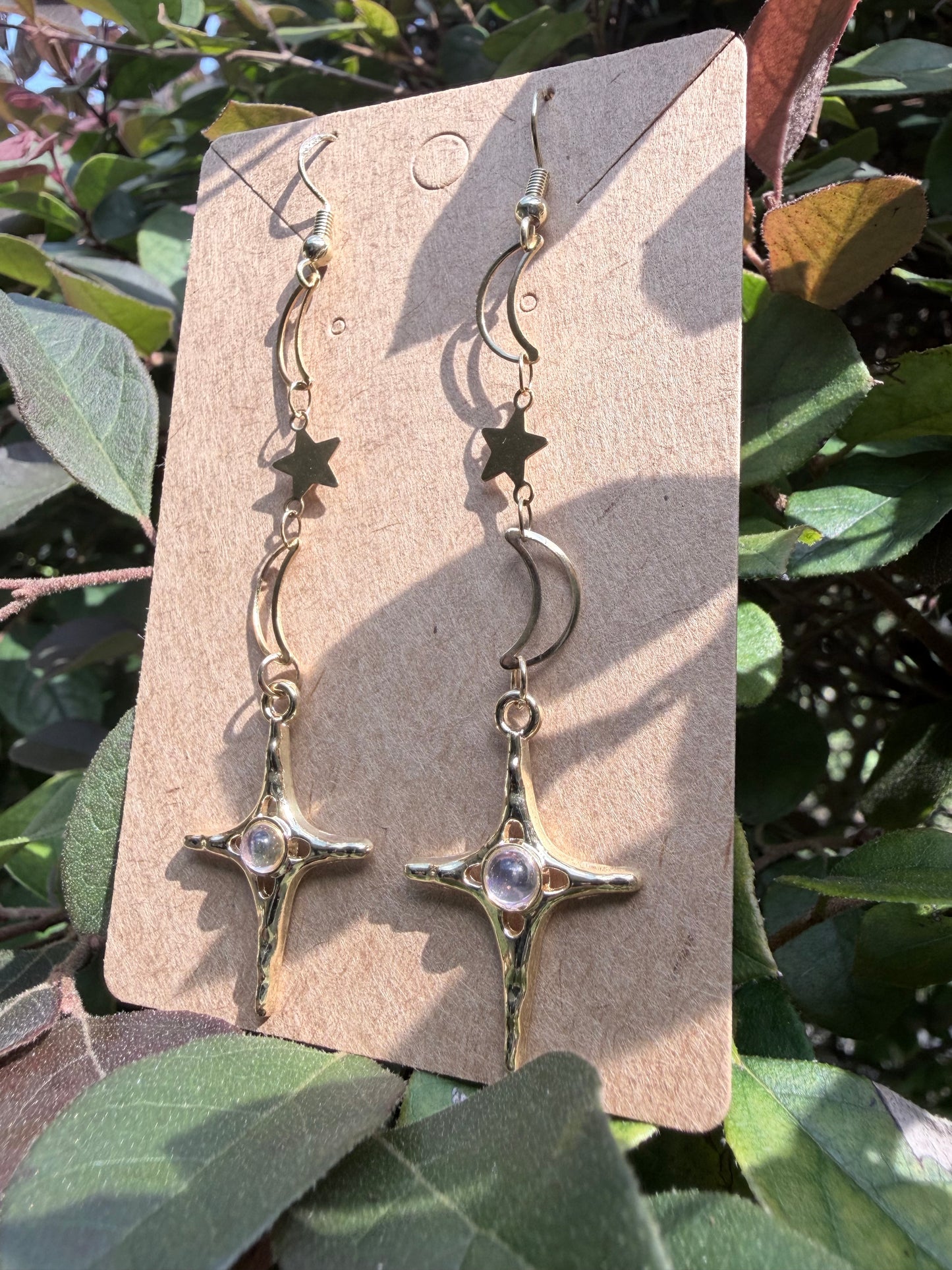 Astral Dreamer Celestial Earrings | 90s Whimsical Goth Moon & Star Jewelry
