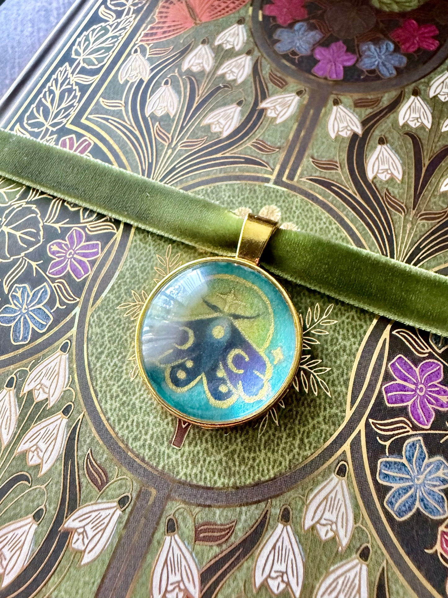 Moonlit Moth Velvet Choker