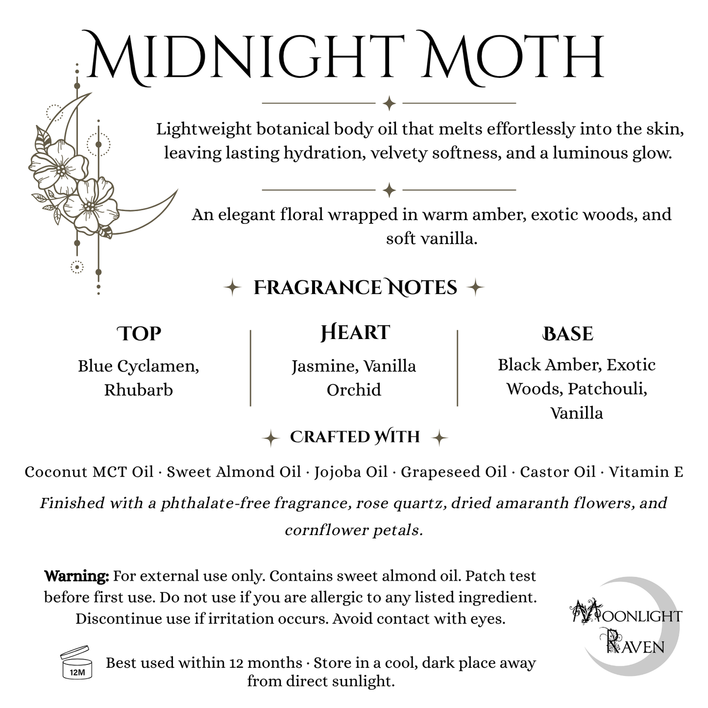 Midnight Moth Botanical Body Oil