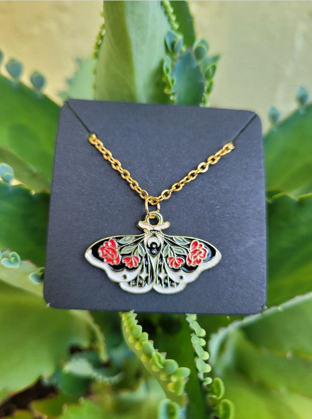 Rose Butterfly Necklace